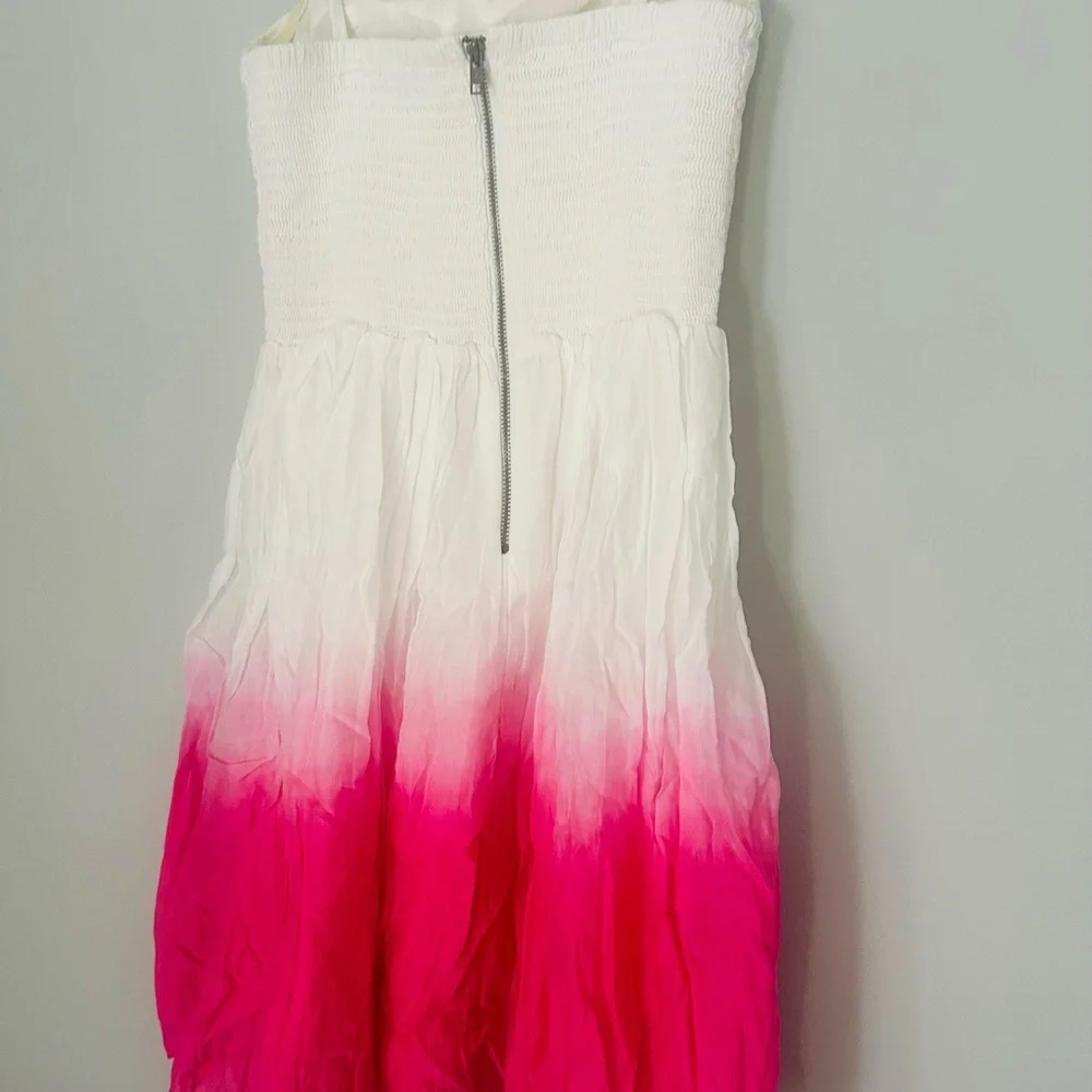 American Eagle Outfitters White and Pink Mini Dress
